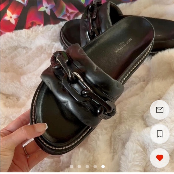 ❌SOLD❌Authentic Louis Vuitton Black leather Mules 🖤 - Picture 5 of 10